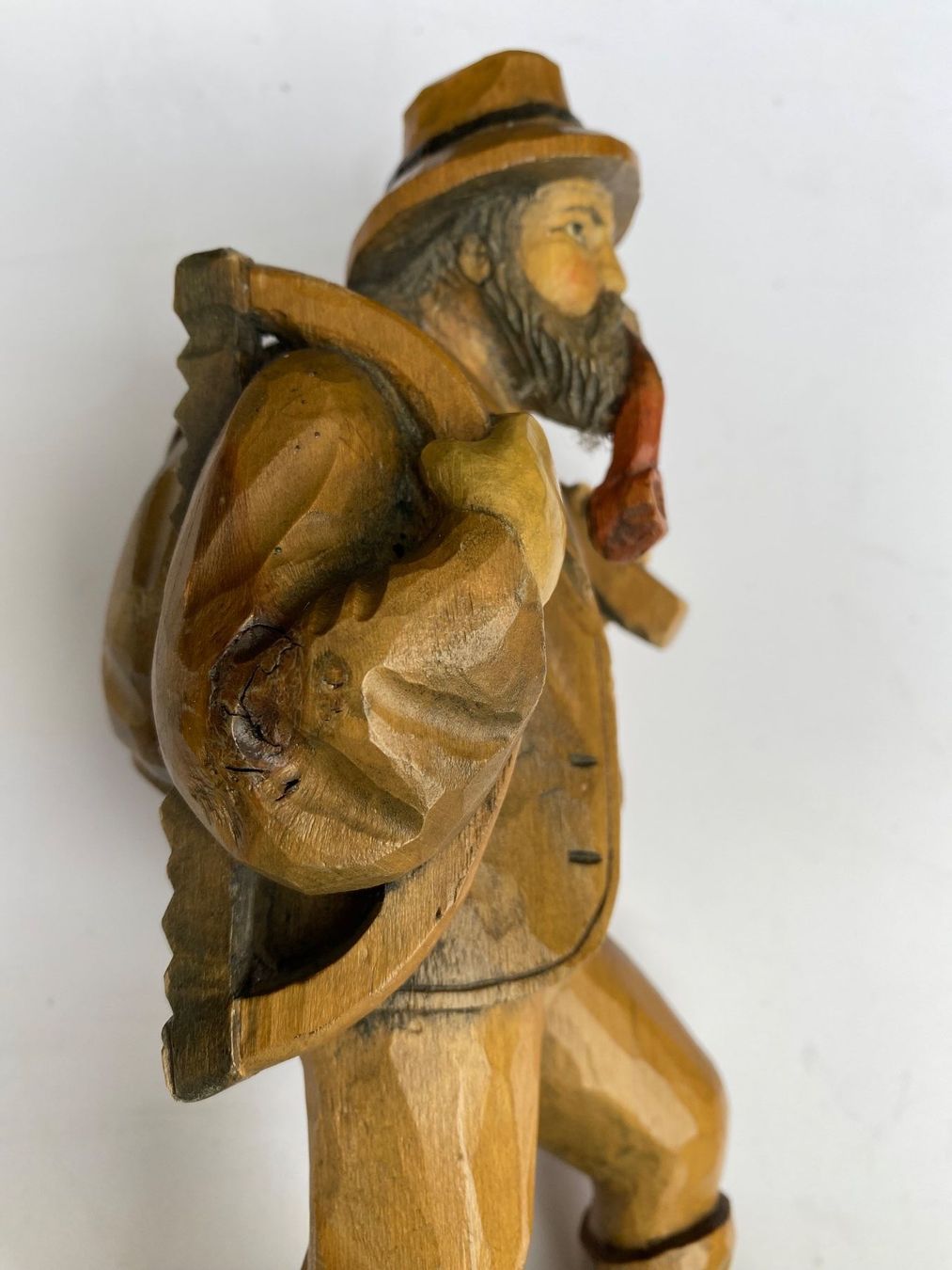 Statuette: Brienzer? Holzfigur geschnitzt "Holzer/Waldarbeiter", 25 cm – Usato da Emmen venduto da Sutim2005 8