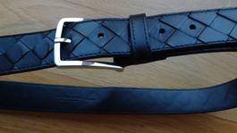 Bottega Veneta Gürtel schwarz Flechtgürtel Gr 95