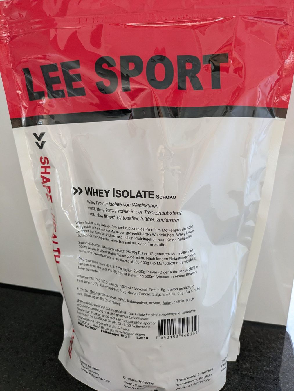 Lee-Sport Aliments & Spécialités: Whey Isolate Schoko von Lee-Sport – Neuf avec emballage d'origine à Rorbas par nin_2kwx