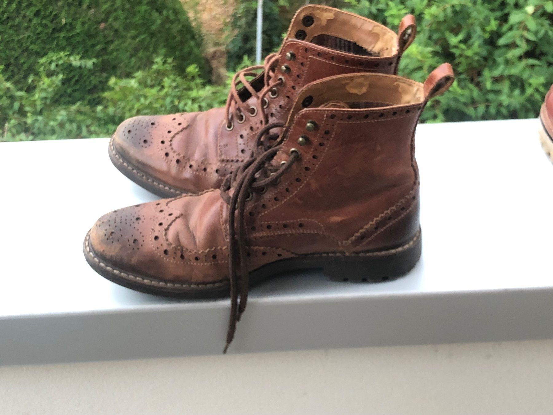 Clarks Scarpe da uomo: Burgundy Clarks service boots – Usato da Lausanne venduto da jul_jpm7 2