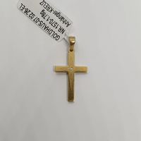 Echt 18K Gold - Diamant Kreuz Anhänger
