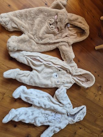 3x Kuscheloverall für Newborns (2-4 Monate)