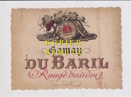 Etikette - Gamay du Baril (Rouge Vaudois) /bd