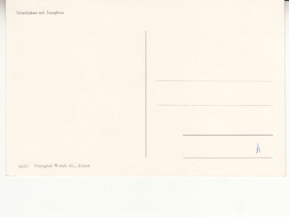 Cartoline postali: Interlaken ca. 1960 – Usato da Bürglen TG venduto da StampGraf 1