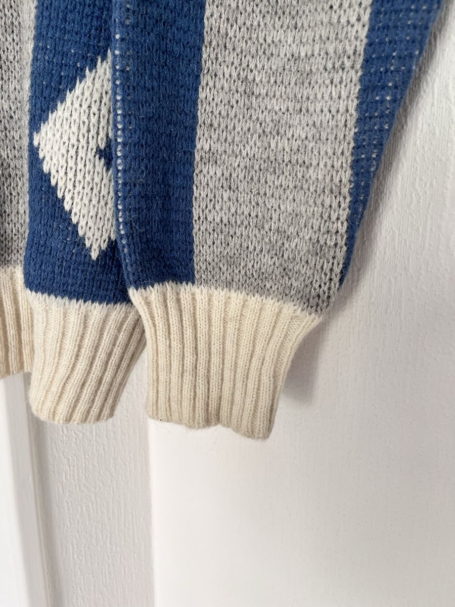 Pullover & Sweatshirts: Louis Ferraud Pullover V-Neck XL Patterned Wool Blend – Gebraucht aus Lausanne von Danash 1
