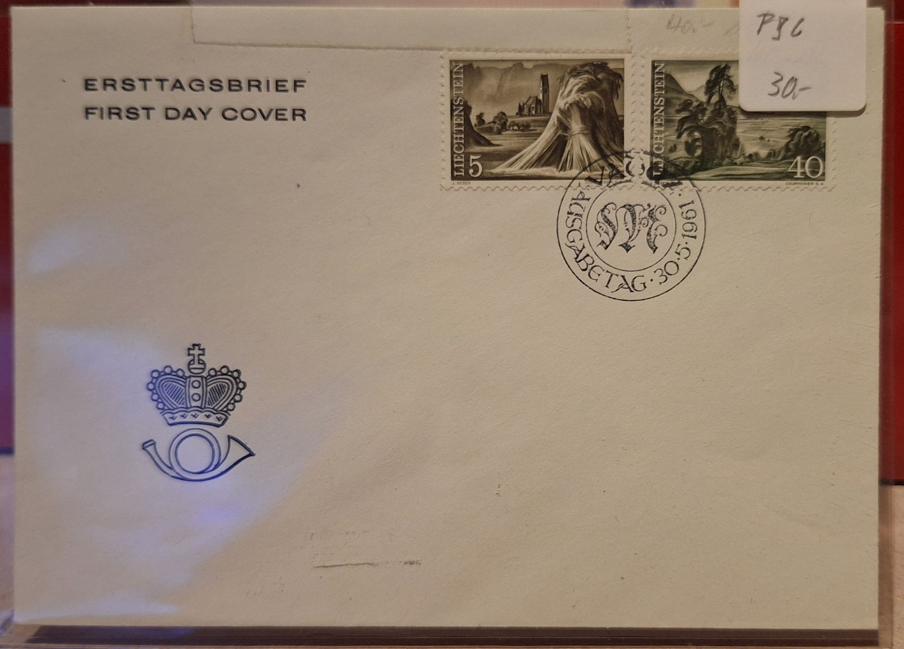 Tutti i francobolli: Liechtenstein Landschaftsbilder 1961 FDC – Usato da Balgach venduto da SIMEON27