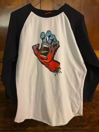 Pull Santa Cruz blanc et noir, taille S