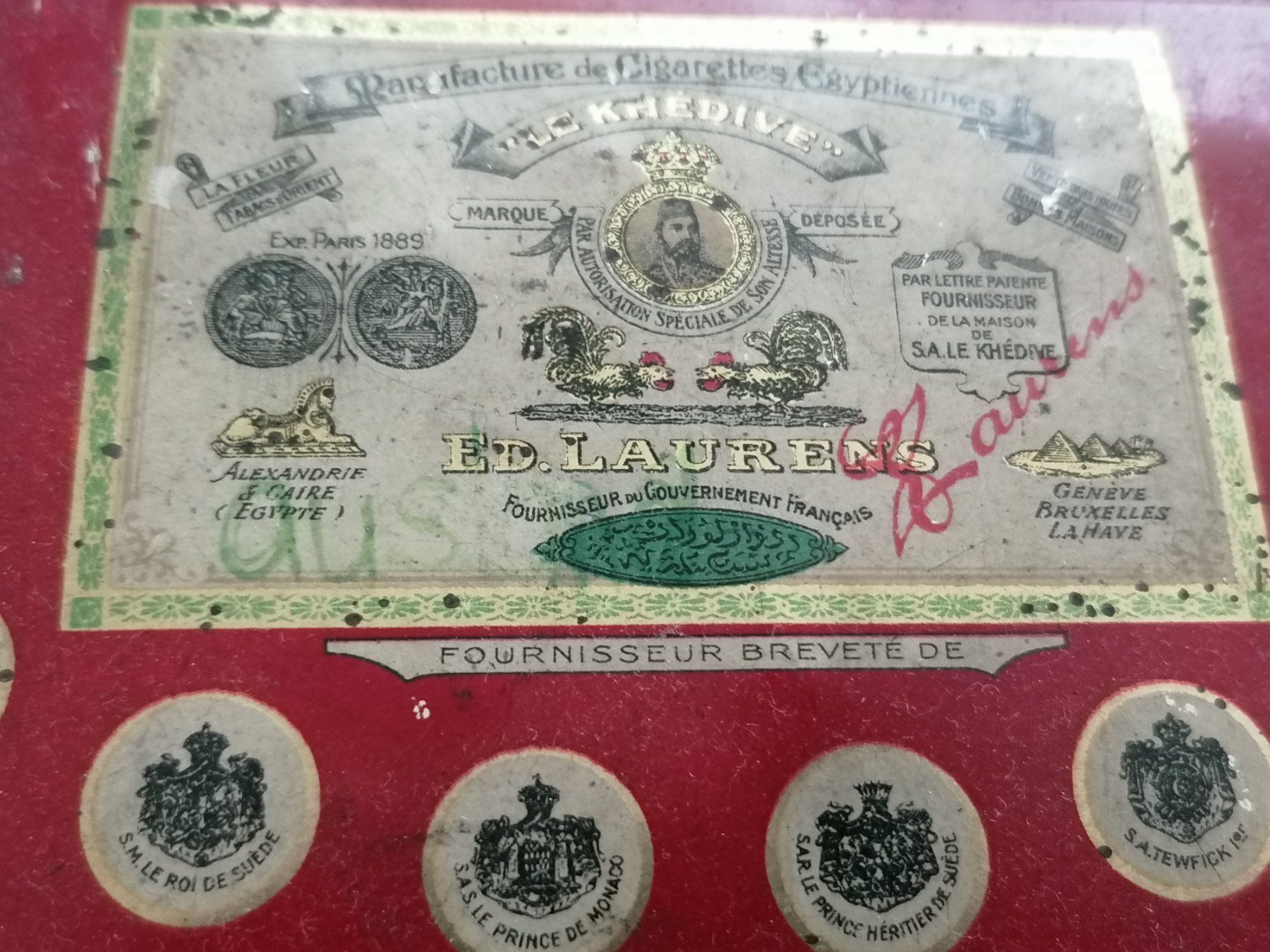 Barattoli: Zigaretten Blechdose Antik -  Ed. Laurens – Usato da Basel venduto da vintagecollector 1