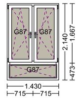 Neu Fenster Kunststoff mit 3 Glas