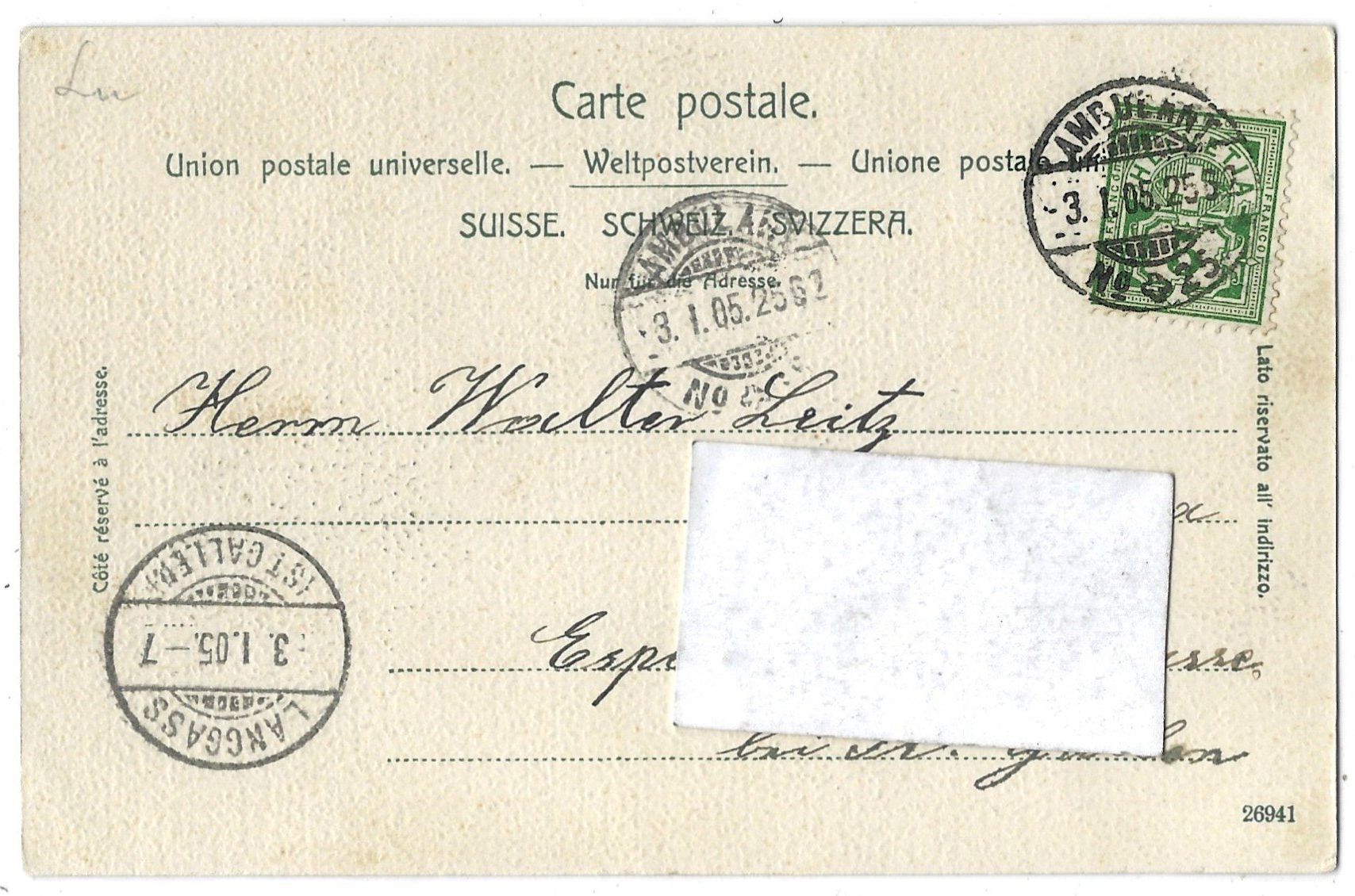 Cartoline postali: Berneck   (belebt, Tram) – Usato da Bütschwil venduto da Jackson1A 1