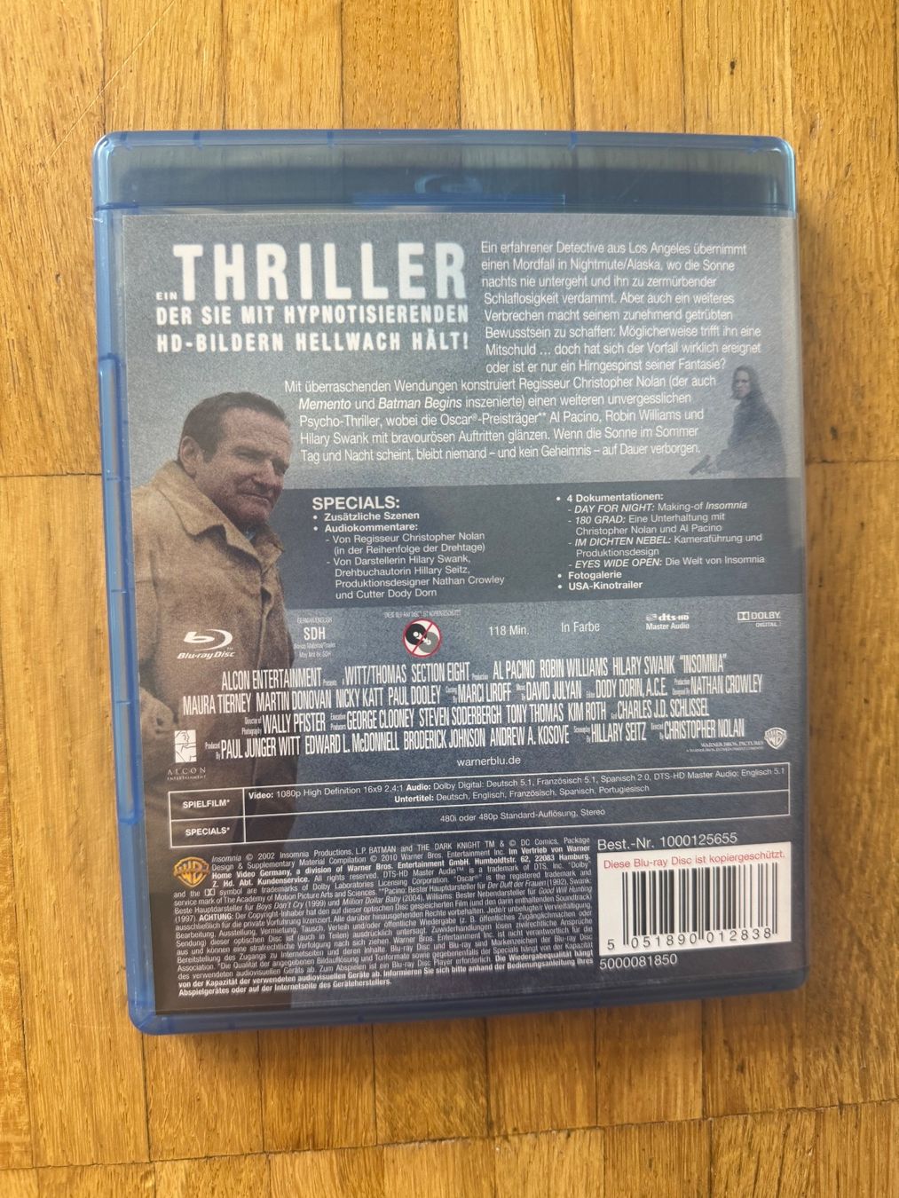 Alle DVDs: INSOMNIA. (BLU-RAY)  CHRISTOPHER. NOLAN – Gebraucht aus Basel von san_2qlq 1