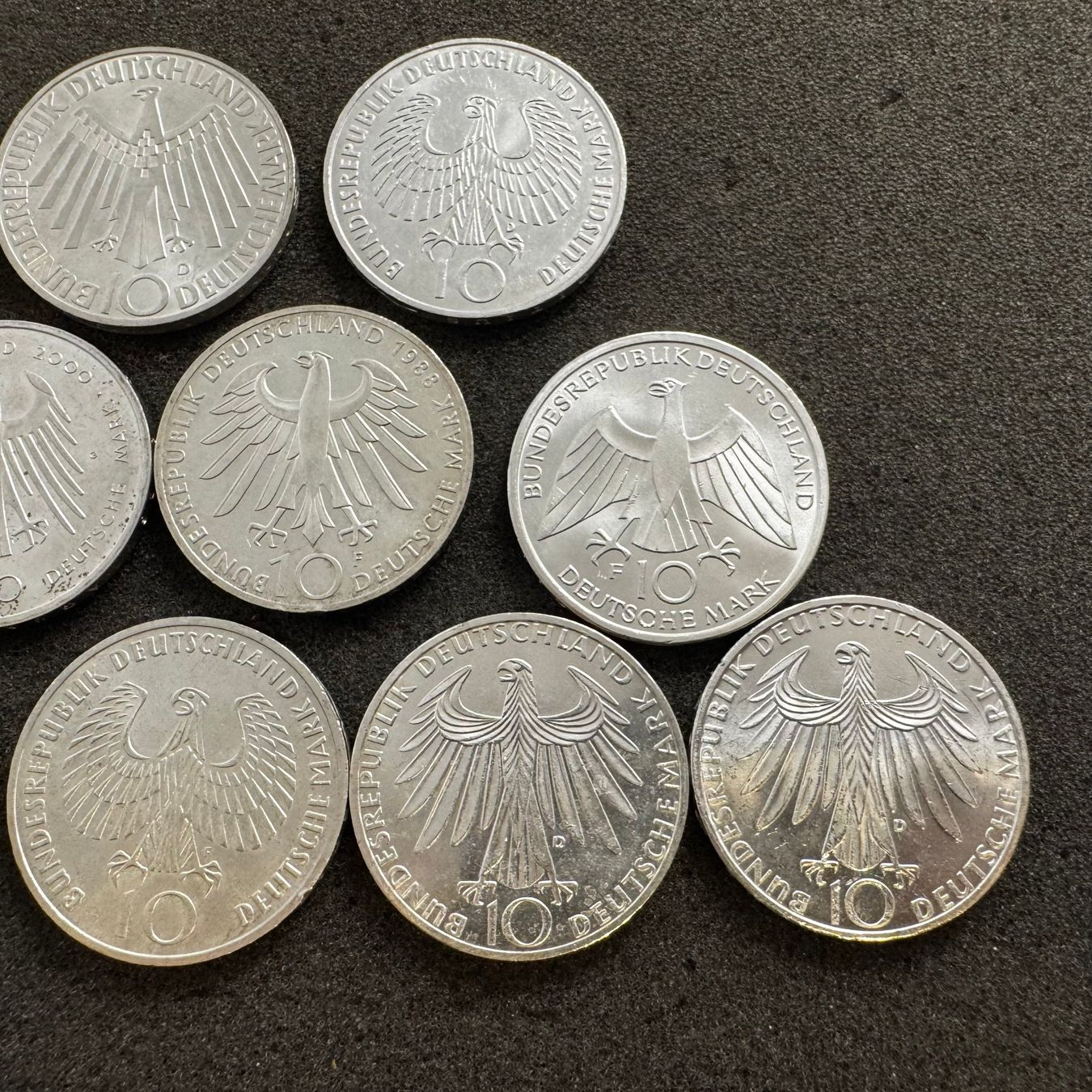 Tutti le monete: 10 Stück 10 Mark Silber Deutschland – Usato da Reitnau venduto da tb-muenzen 2