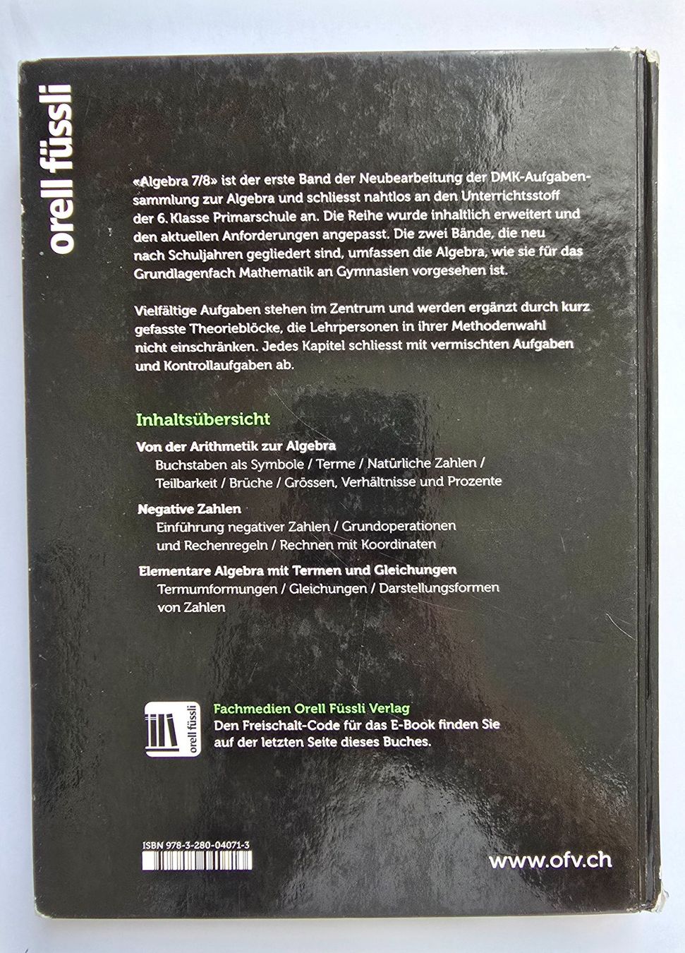 Bücher: Algebra 7/8 Aufgaben, Orell Füssli – Gebraucht aus Zürich von pfo_tjp8 1