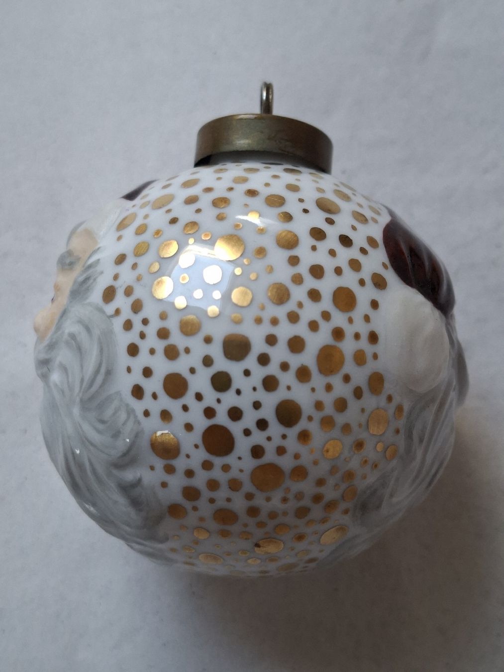 Alle Dekorationen: Weihnachtskugel Weihnachtsmann Keramik Goldpunkte Dekor  – Gebraucht aus Klingnau von vollmond36 1