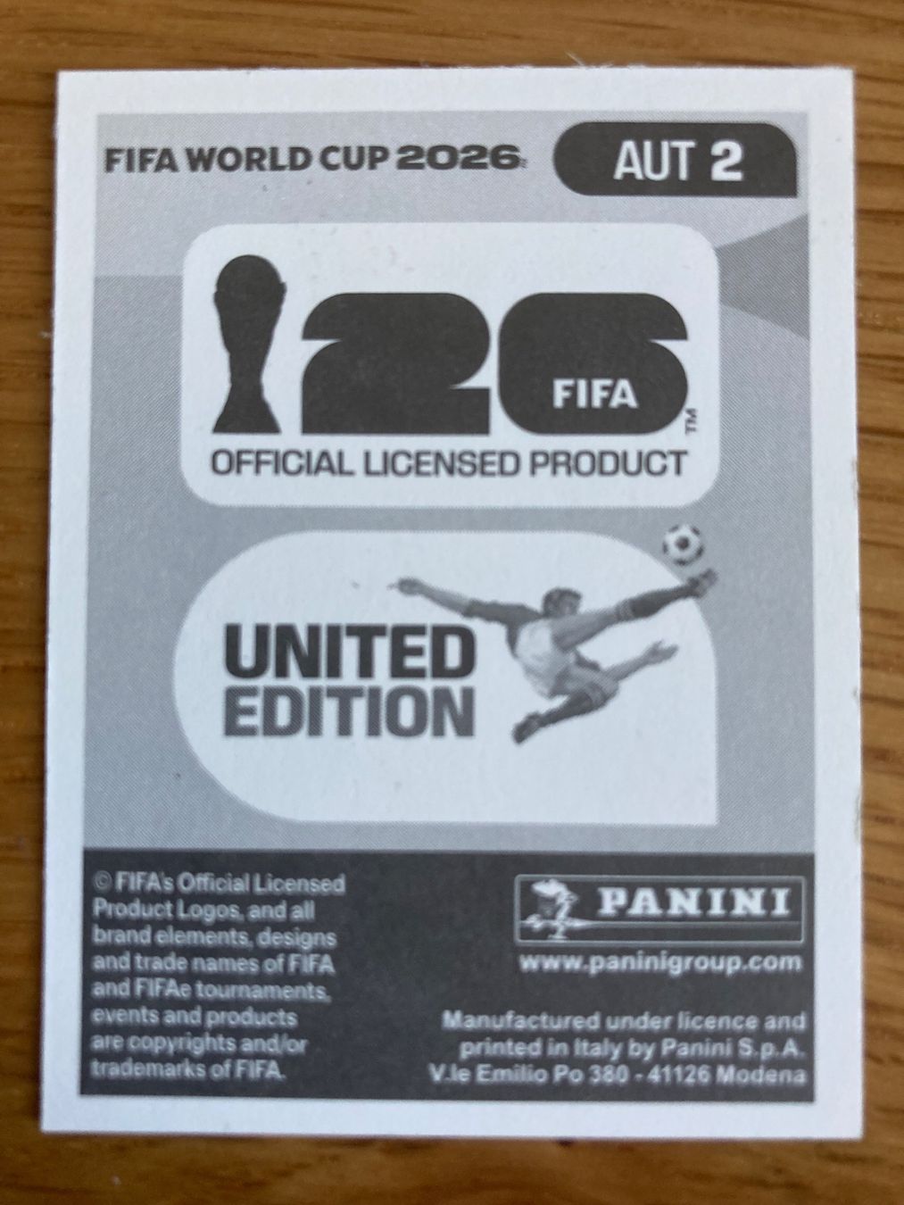 Panini Sammelbilder & Trading cards: WM Sticker AUT 2 – Neu (gemäss Beschreibung) aus Winterthur von Whitefish 1