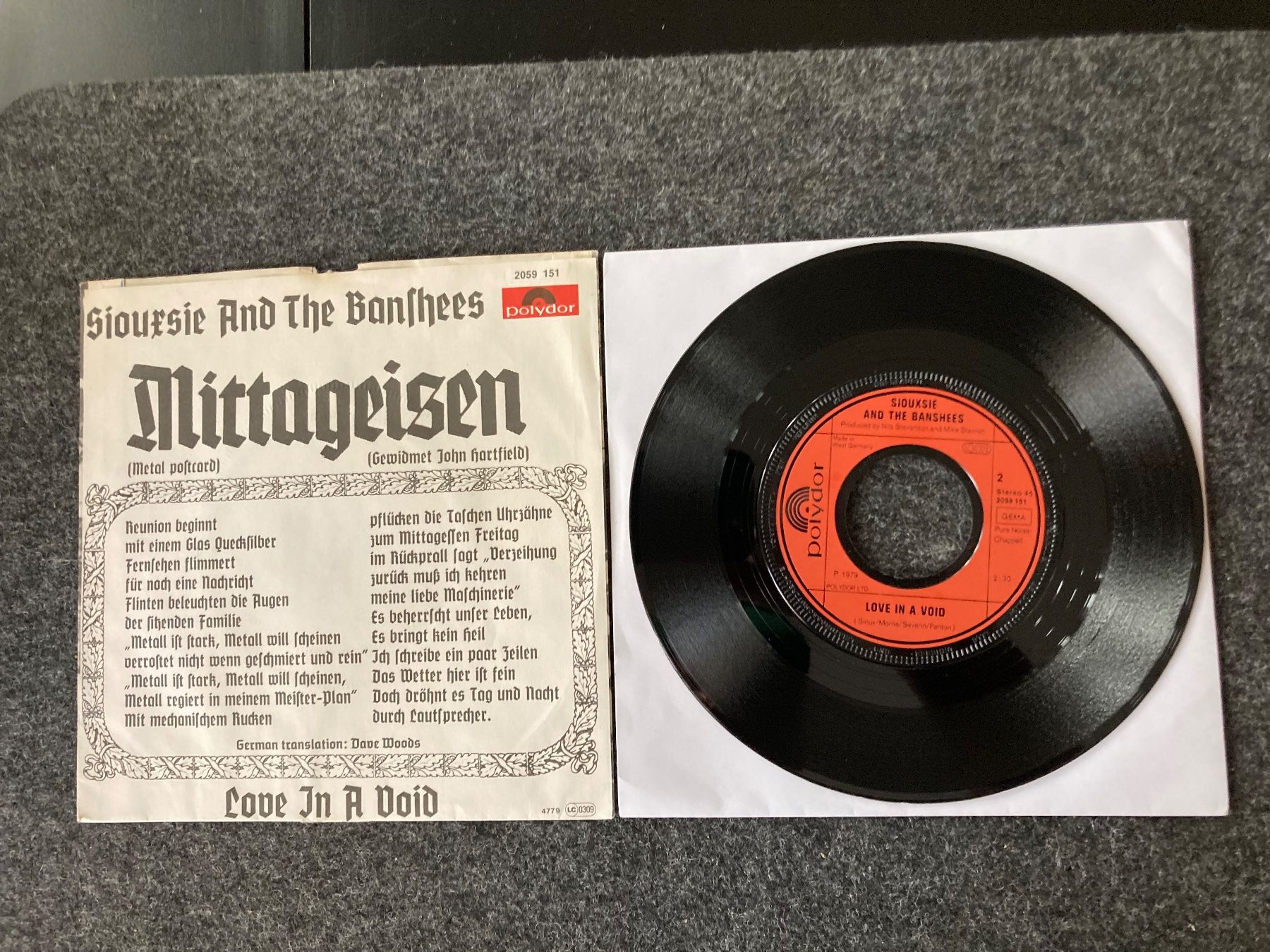 Schallplatten: Siouxsie And The Banshees - Mittageisen (7") – Gebraucht aus Fribourg von Karushi 1