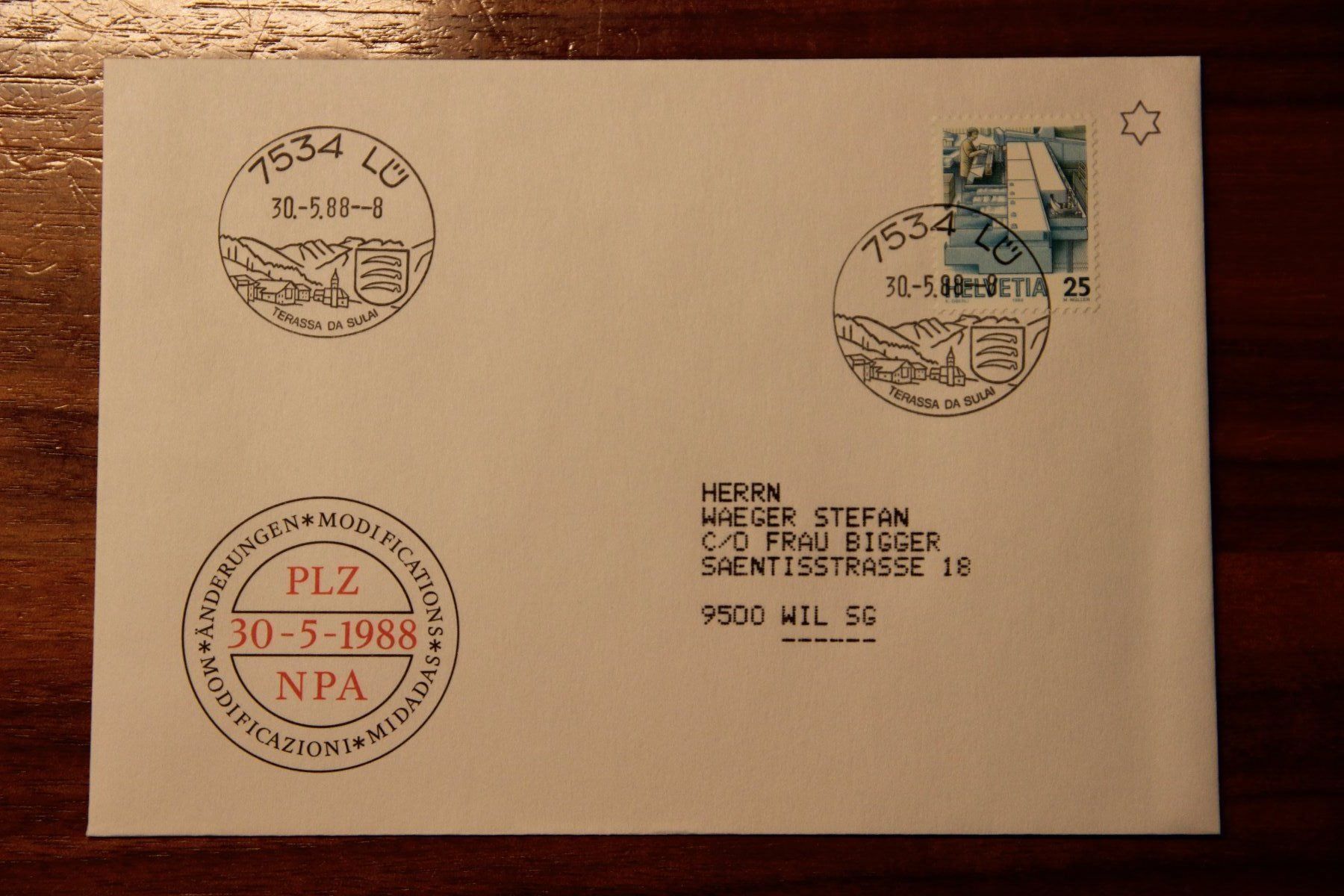 Tous les timbres: Schweiz 1988 - 7534 Lü – Neuf (Voir description) à Jona par Southafrica07