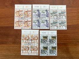 1997 CH Erstag gest.Viererblock mit Tab  (K131)