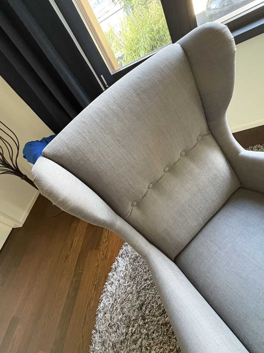 Ikea Sessel: Sessel + Hocker / Strandmon / Ikea / Grau – Gebraucht aus Zürich von seb_8rsb 5