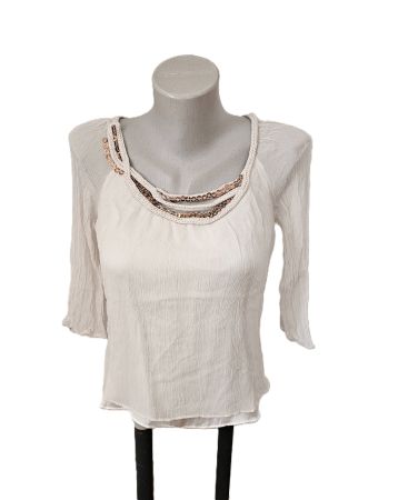 Weisses Blusen Shirt von Guess by Marciano (36) mit Deko