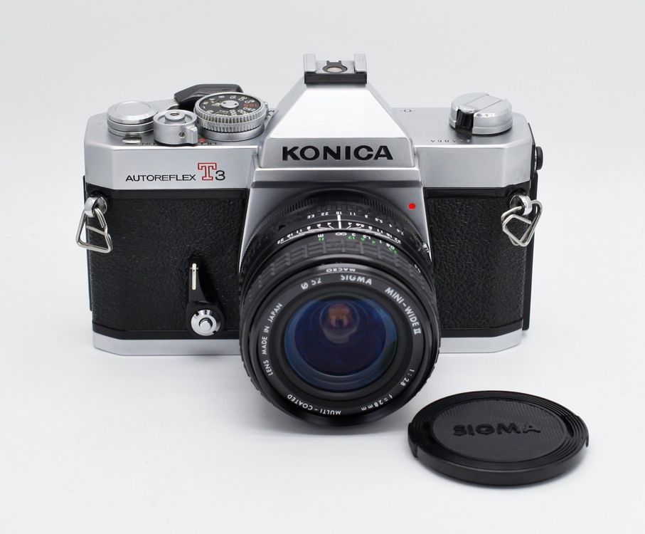 Konica Autoreflex T3 m. Sigma MC Mini-Wide II 28mm f2.8 5