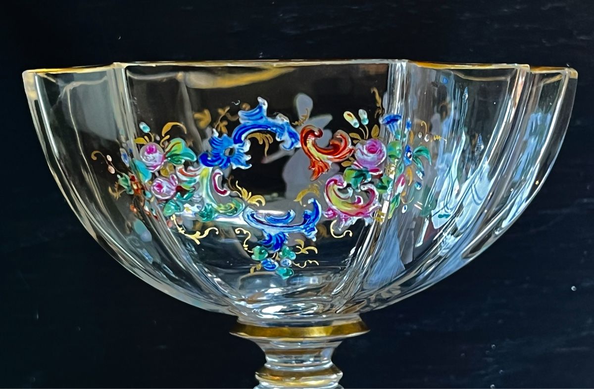 Bicchieri: Antikes Glas, handbemalt, Golddekoriert – Usato da Arboldswil venduto da psp_cjt9 2