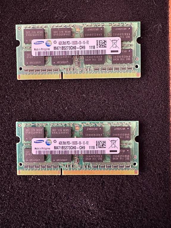 Memoria / RAM: 2 x 4GB 2RX8 PC3 DDR3 RAM – Usato da Rheinfelden venduto da Shuttle10