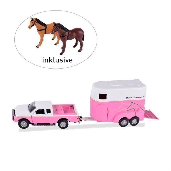 Mitsubishi Modellautos: Pferdetransport mit Mitsubishi Pickup – Neu und originalverpackt aus Erlenbach im Simmental von Model_box 2