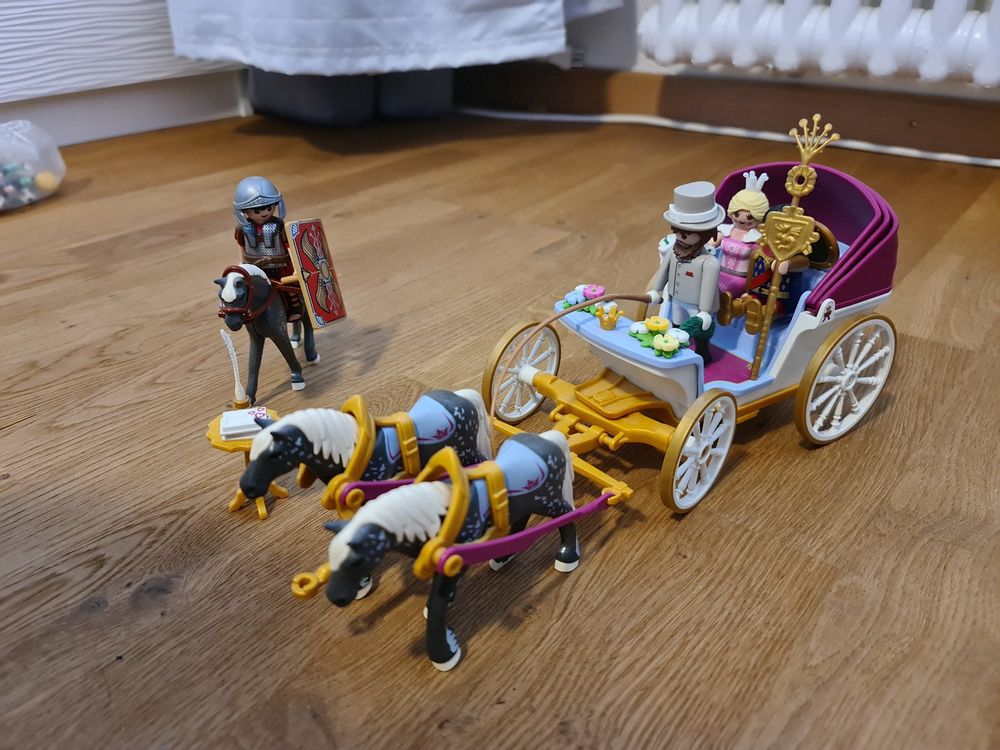 Playmobil Kutsche mit Pferden, Prinzessin und Ritter (Gebraucht) in ...