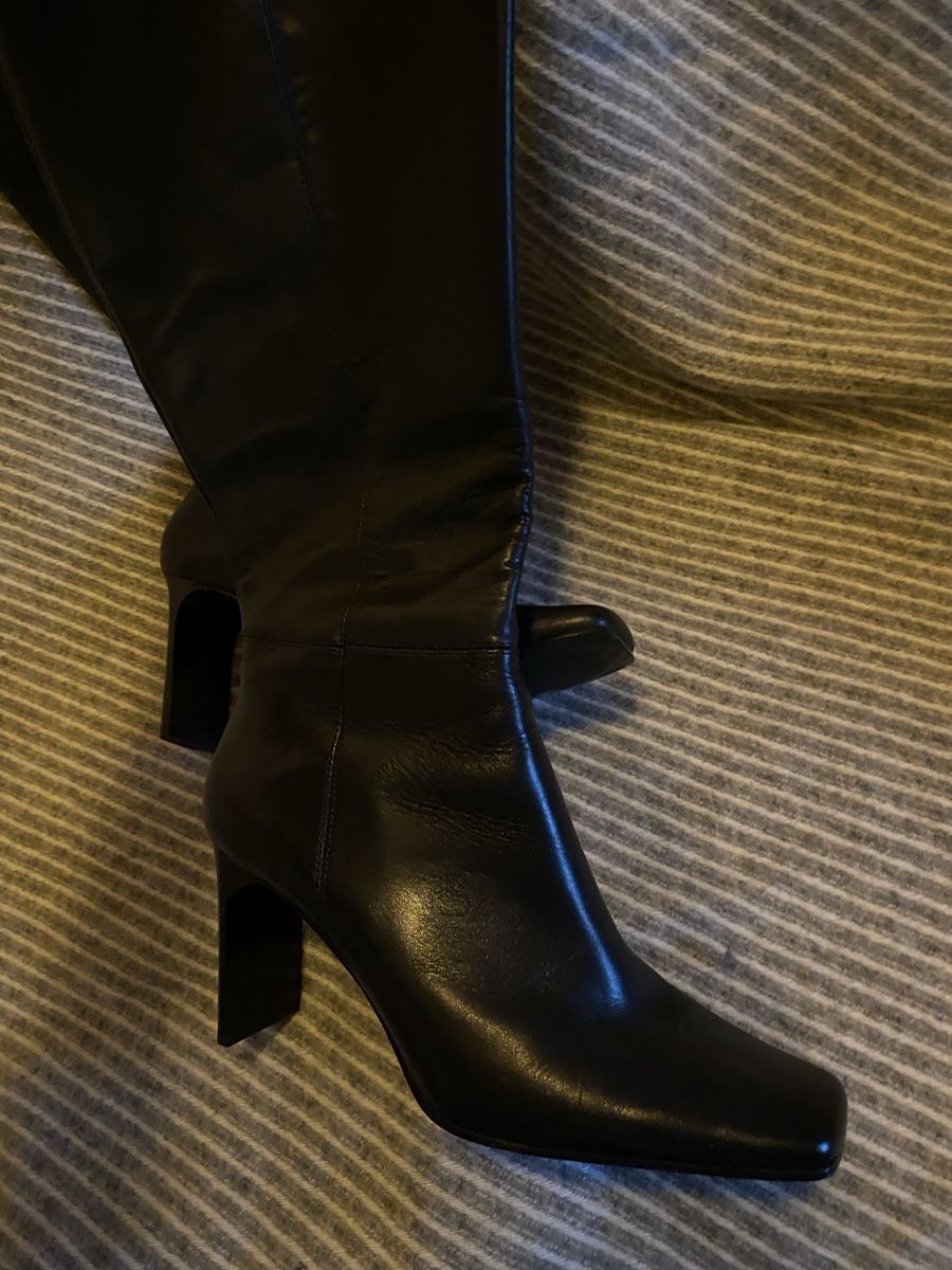Scarpe da donna: Bottes en cuir noires 41 – Nuovo (secondo la descrizione) da Geneve venduto da Monthoux13 1