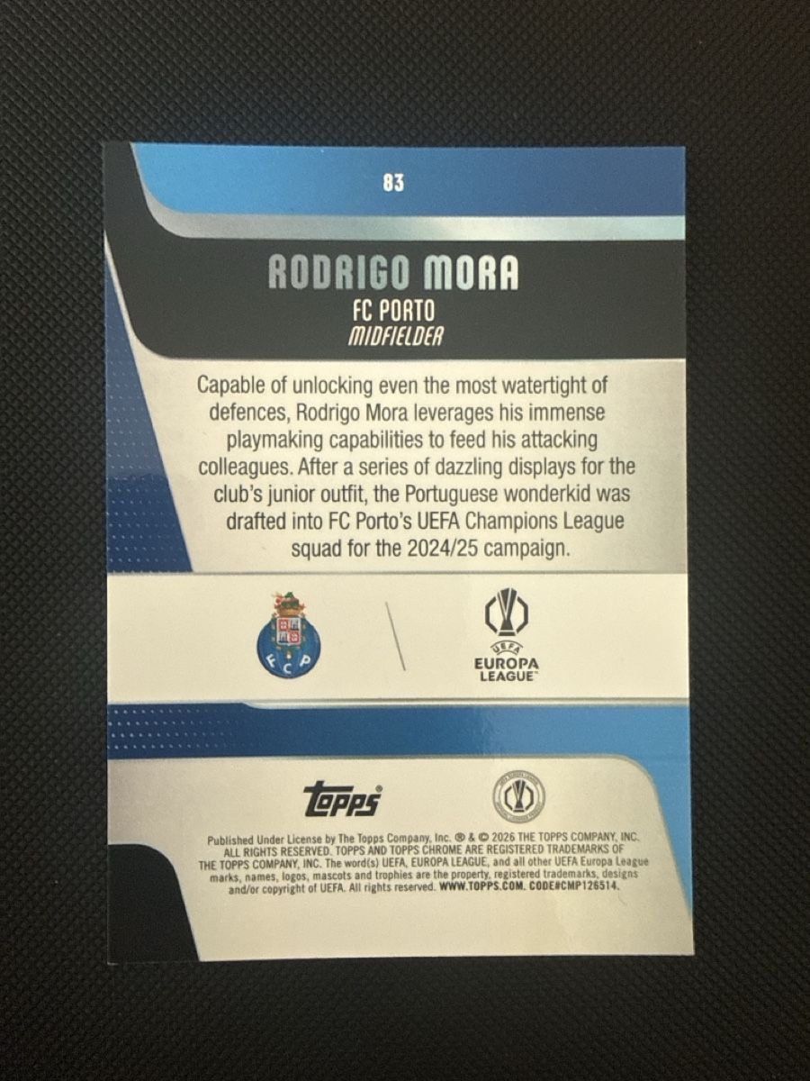 Topps Carte collezionabili: Topps chrome Rodrigo Mora – Nuovo (secondo la descrizione) da La Chaux-de-Fonds venduto da Chacha99 1