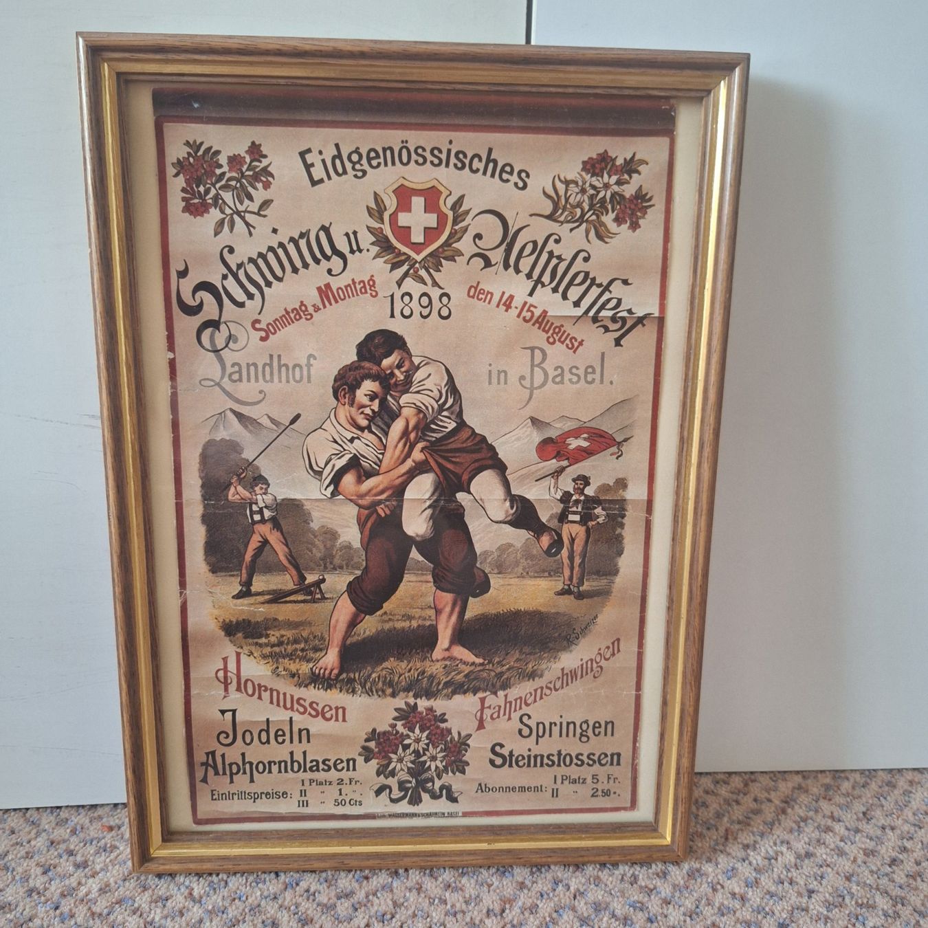 Poster & Bilder: Bild Eidgenössisches Schwing- und Älplerfest – Gebraucht aus Winterthur von Goldpipau