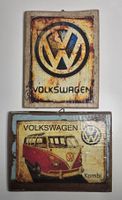VW Volkswagen Holzschilder Retro Style, 2er Set Deko