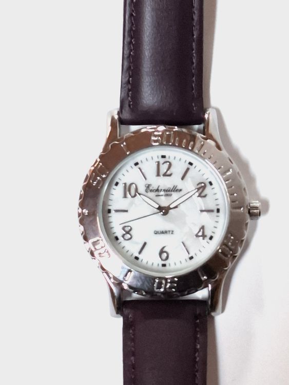 Eichmüller Uhrenring Uhrenband Grau 20 mm, (2-tlg), Echt Leder