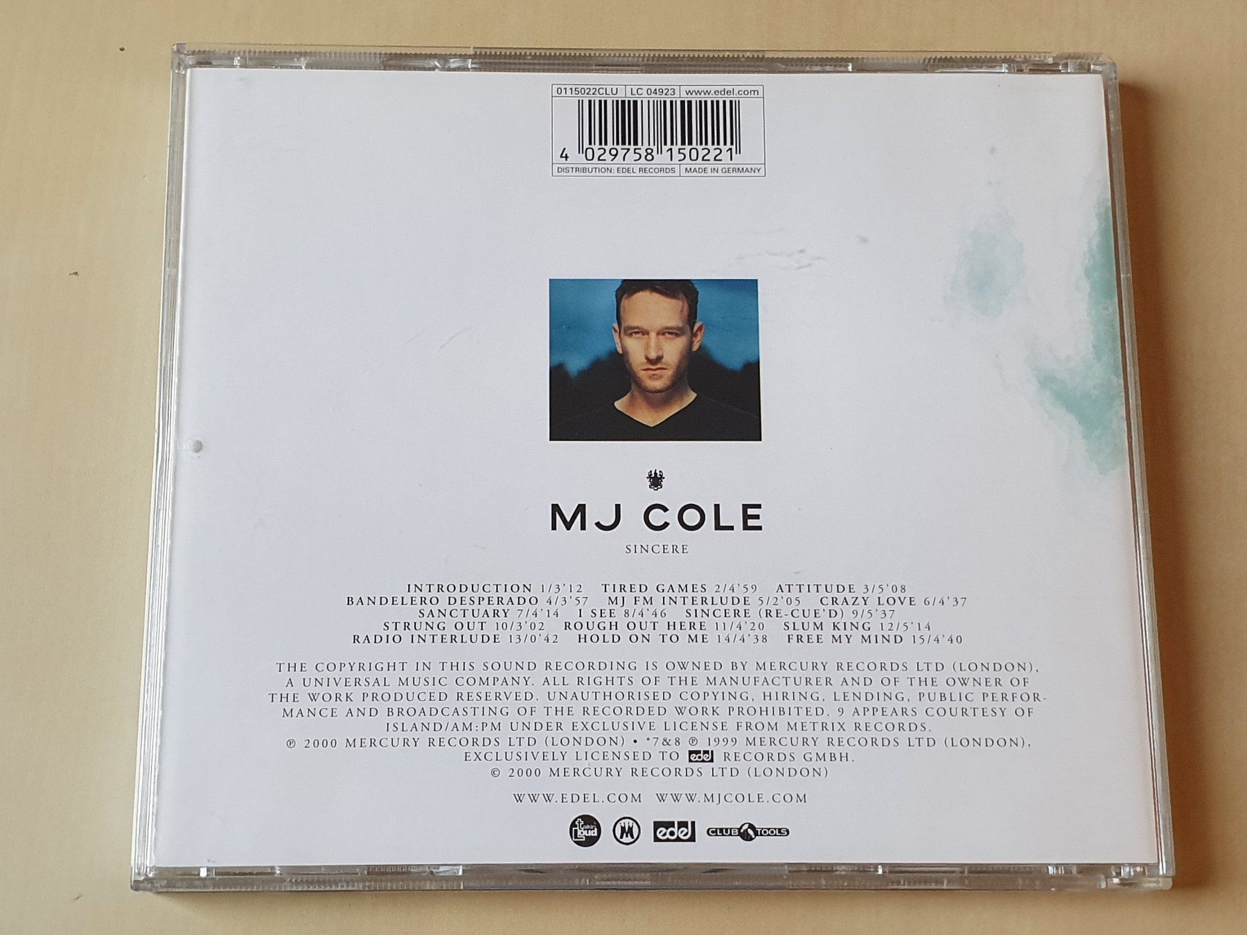 CDs: MJ Cole Sincere – Gebraucht aus Stansstad von collectorsshop 1