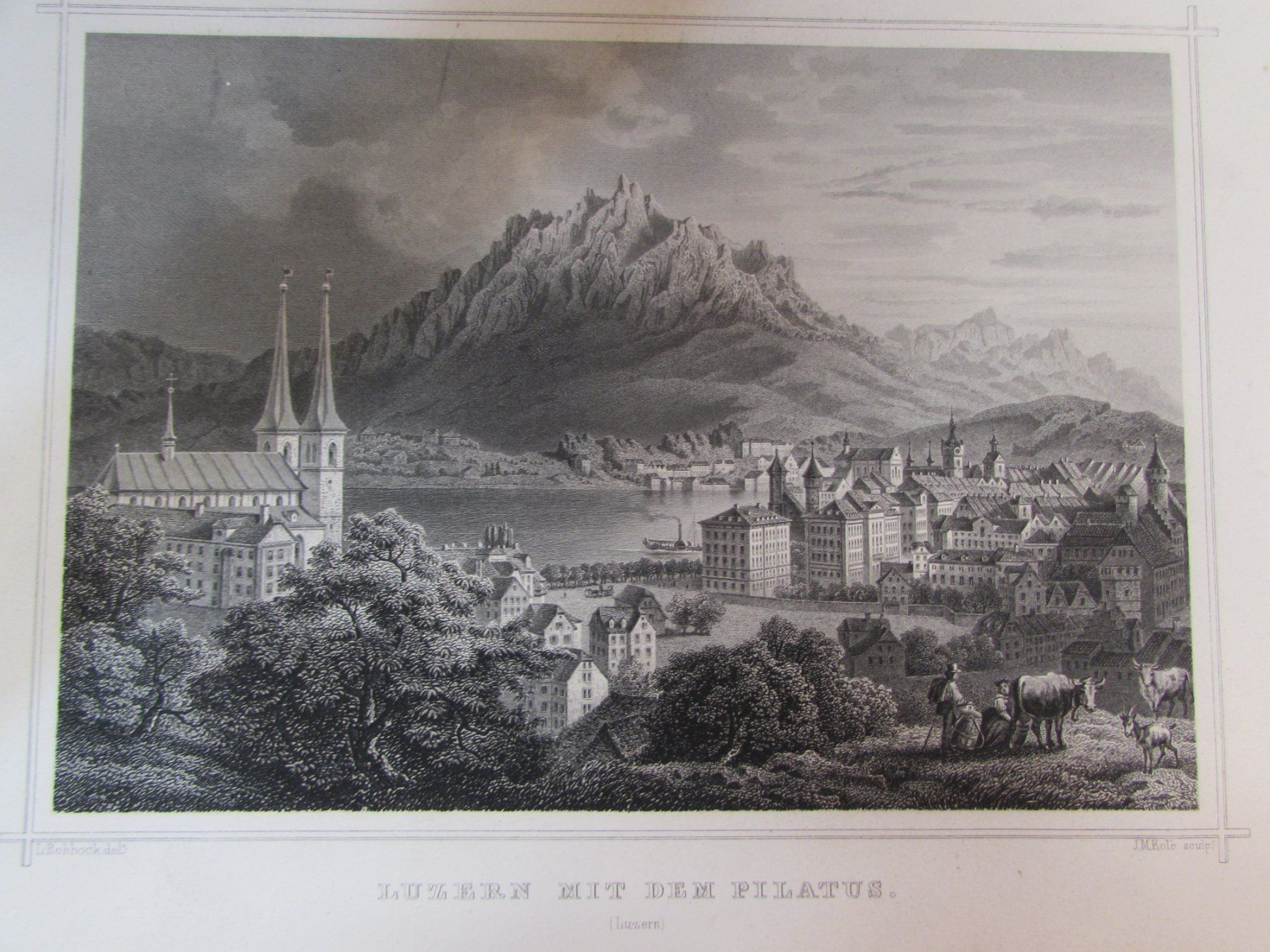 Gravures: Lot antikes Luzern, 19.Jh. – D'occasion à Walchwil par Shells1 1