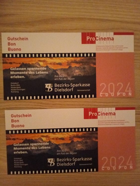 2 Kino Gutscheine Beste Kategorie in allen Kinos der Schweiz (Neu ...