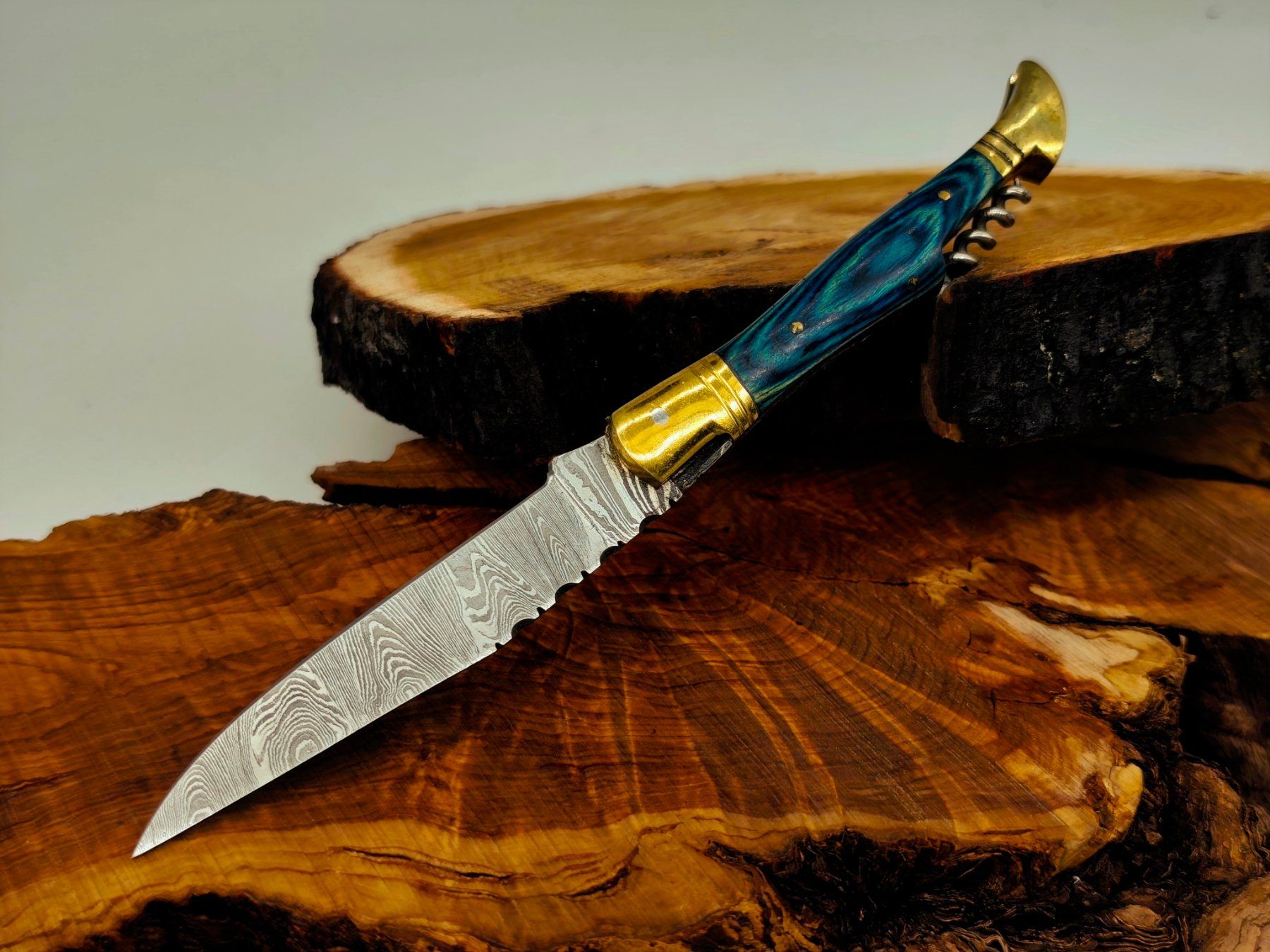 Accessori: Laguiole Damast Messer Klappmesser echtes Damastmesser – Nuovo e nell'imballaggio originale da Arlesheim venduto da Premius_1 1