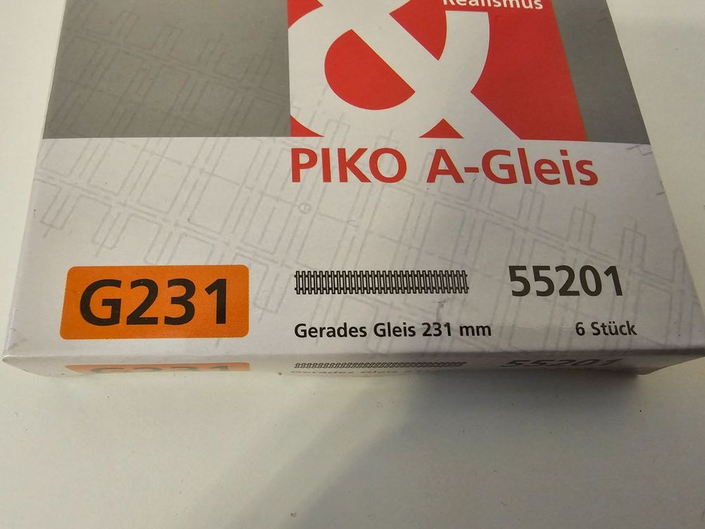 Piko 55401 PIKO A-Gleis mit Bettung Gerade G231 - Modellbahn Voigt - Modellbahn Voigt, 3,90 Piko 55401 PIKO A-Gleis mit Bettung Gerade G231 - Modellbahn Voigt - Modellbahn Voigt, 3,90