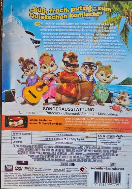 Tutti i DVDs: Alvin und die Chipmunks - Chip Brunch – Usato da Wahlen b. Laufen venduto da Cg10 1