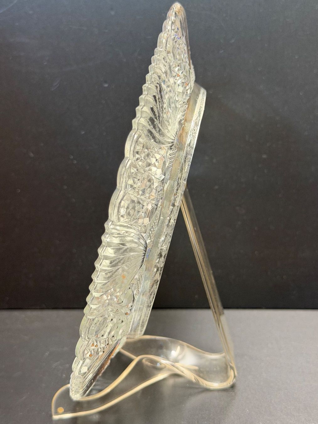 Piatti: JUGENDSTIL TELLER FLACH / SCHALE, KRISTALL PRESSGLAS – Usato da Matzingen venduto da Puhbaerli 6