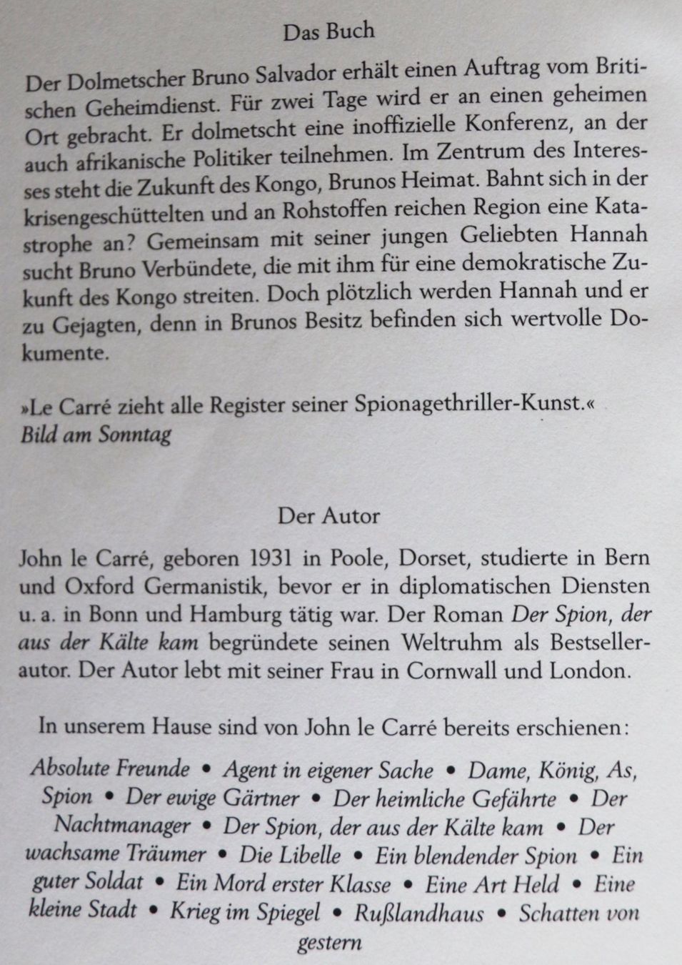Bücher: Geheime Melodie von John Le Carré – Gebraucht aus Glattfelden von Vrenely 4