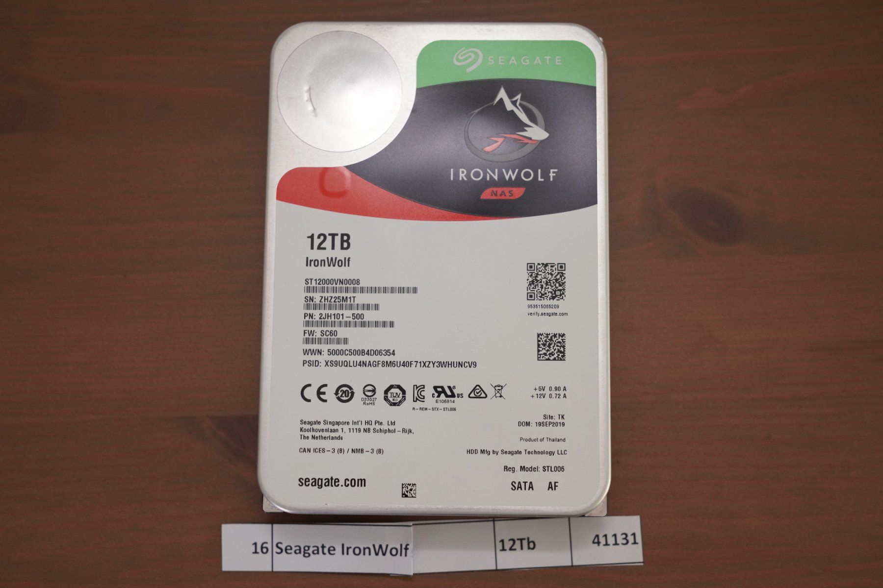 Seagate Dischi rigidi: Disk SATA 12Tb Seagate IronWolf - 41131 Stunden – Usato da Zürich venduto da Lock5151