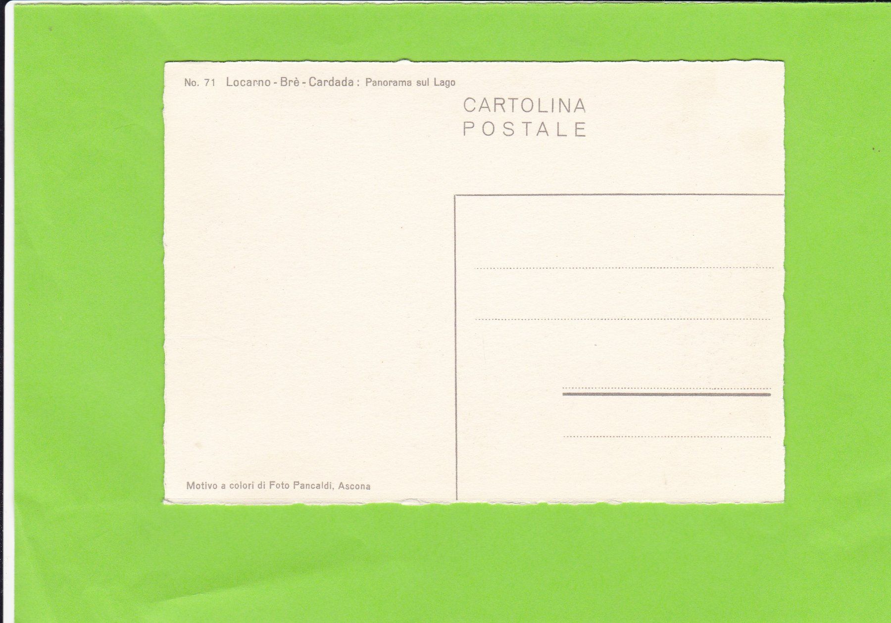 Cartoline postali: Birken, Cardada-Locarno-Brè – Usato da St. Peterzell venduto da neckertal 1