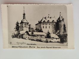 Gruyeres Schloss gebraucht Jahrgang 1935