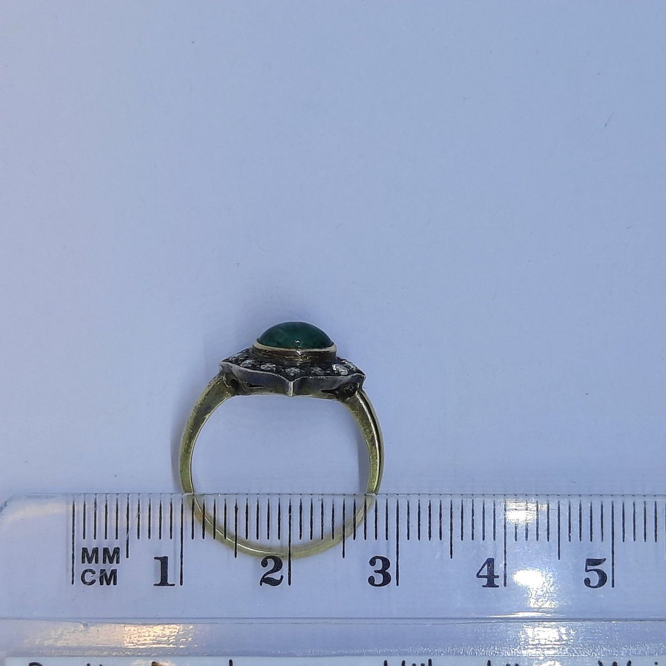 Anelli: Edler Goldring mit Smaragd Edelstein – Usato da Unterägeri venduto da Altgoldschmuck 6