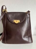 Sac à bandoulière  Pourchet en cuir véritable  vintage ..