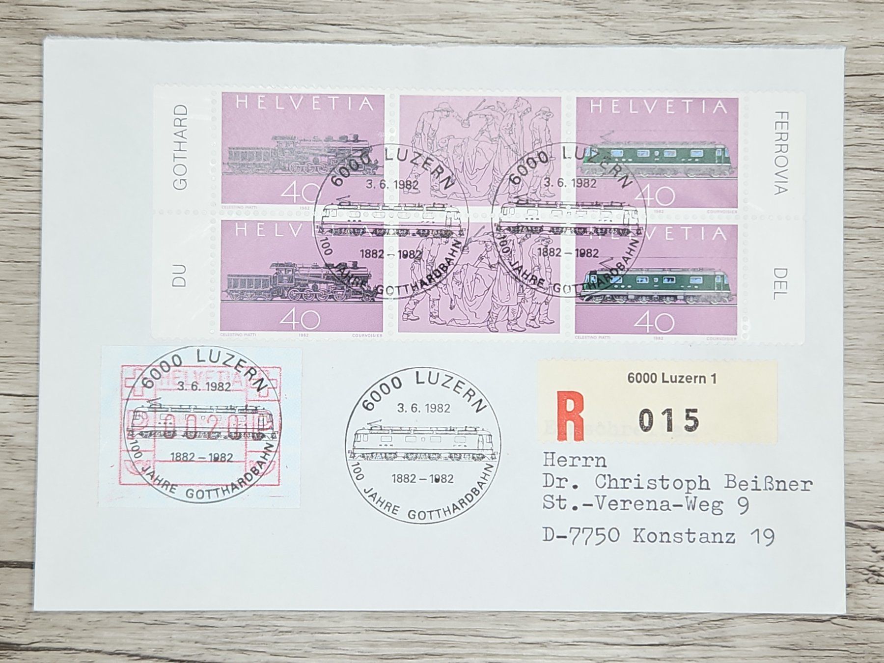 Tutti i francobolli: CL18 Enveloppe + Timbre Suisse 1982 – Usato da Cousset venduto da Patrick_Collections