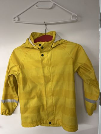 Reima Regenjacke, Gr. 128, Gelb gestreift 