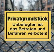 Verbotsschild Privatgrundstück - 40x30cm - Metall —> NEU!
